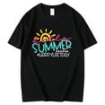 thumbnail image 1 of Happy Last Day Tshirt for Women Rainbow Graphic Shirt Be The Sunshine Print Casual Short Sleeve Tops Black Small, 1 of 4
