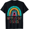 thumbnail image 1 of Happy Last Day of School Students Graduation Rainbow Teacher T-Shirt, 1 of 4