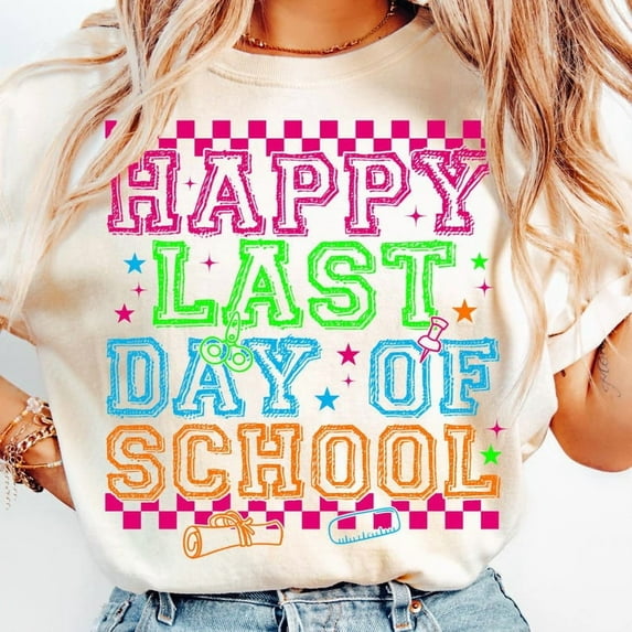 Happy Last Day of School T-Shirt, Teacher Appreciation Shirt, Summer Teacher Shirt, Kids Summer Break Shirt, We Out Shirt