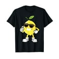 thumbnail image 1 of Happy Lemon Halloween Costume Team Fun Lemon Sunglusses Black T-Shirt, 1 of 5