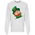 thumbnail image 1 of Happy Leprechaun Excited Doodle Sweatshirt Men -Image by Shutterstock, Male Small, 1 of 2