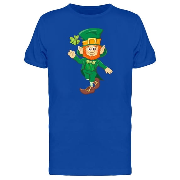 Happy Leprechaun Waving Tee Men's -Image by Shutterstock