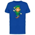thumbnail image 1 of Happy Leprechaun Waving T-Shirt Men -Image by Shutterstock, Male Small, 1 of 2
