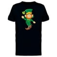thumbnail image 1 of Happy Leprechaun Waving T-Shirt Men -Image by Shutterstock, Male XX-Large, 1 of 2