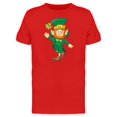 thumbnail image 1 of Happy Leprechaun Waving T-Shirt Men -Image by Shutterstock, Male x-Large, 1 of 2