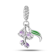 Happy Lily Of The Valley Pendant Charm, Compatible with Most Bracelet, Charm for Bracelet