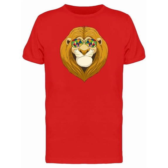Happy Lion Abstract Glasses Tee Men's -Image by Shutterstock