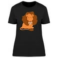 thumbnail image 1 of Happy Lion Cool Cartoon T-Shirt Women -Image by Shutterstock, Female Large, 1 of 2