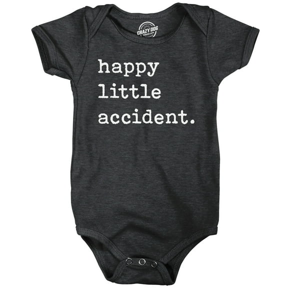 Happy Little Accident Baby Bodysuit Funny Sarcastic Graphic Novelty Jumper for Infants