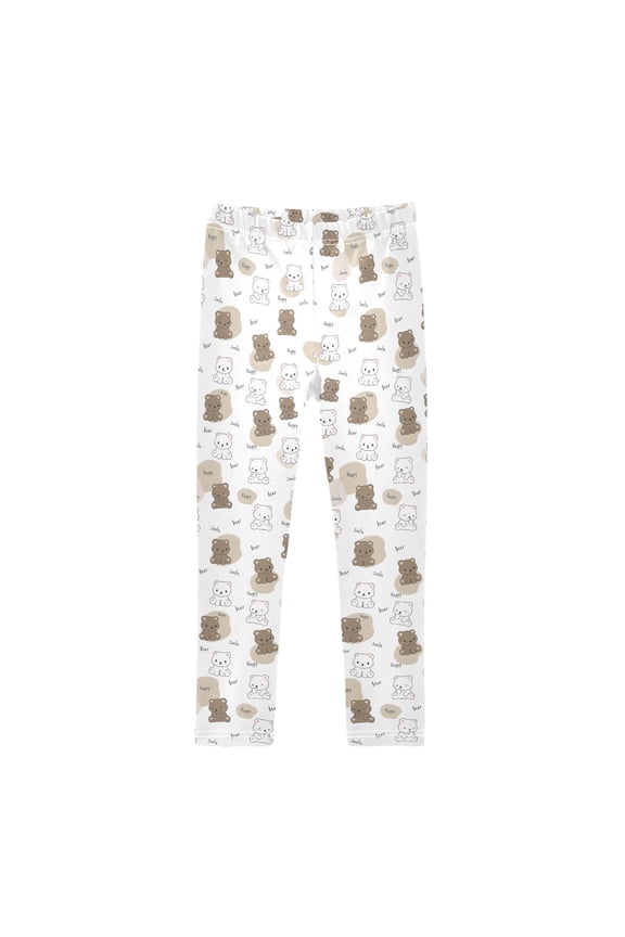 Happy Little Bear Printed Leggings Yoga Pants for in 4t to 10t