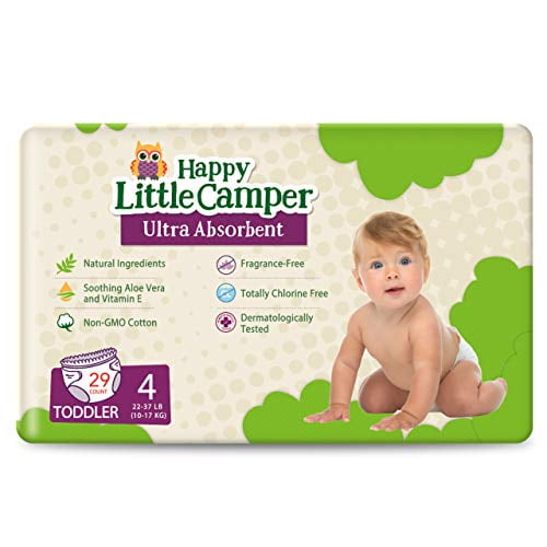 Happy Little Camper Natural Disposable Cotton Baby Diapers