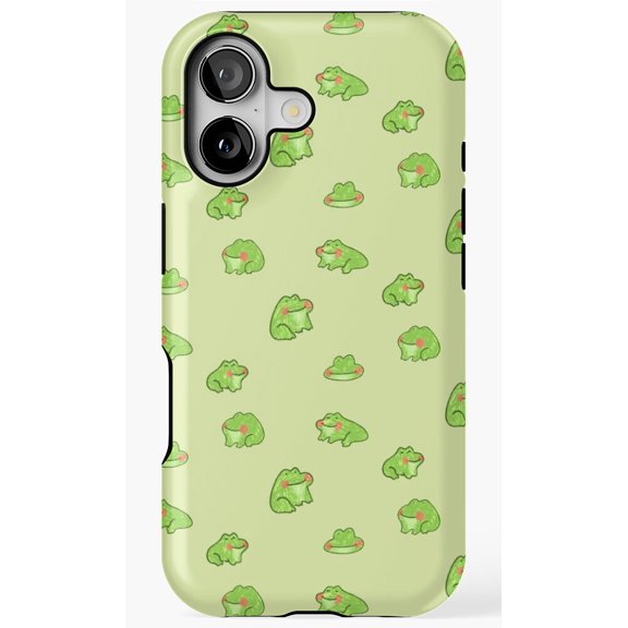 Happy Little Frogs Pattern Phone Case for iPhone 11 12 13 14 15 16 17 Pro Max