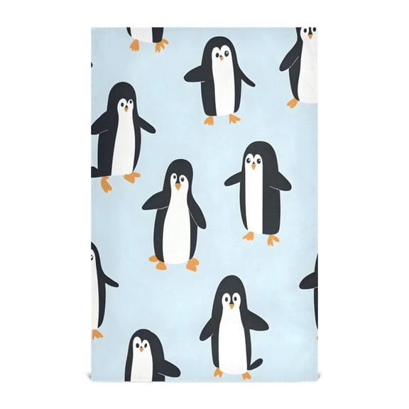 Happy Little Penguins Kitchen Towels Dishcloth Decorative Waffle Towels Multi Use Tea Towel Dish Cloths 28x18in
