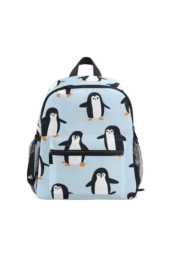 Happy Little Penguins Mini Backpack Cute Small Backpack with Chest Strap and Whistle Ages 3-8