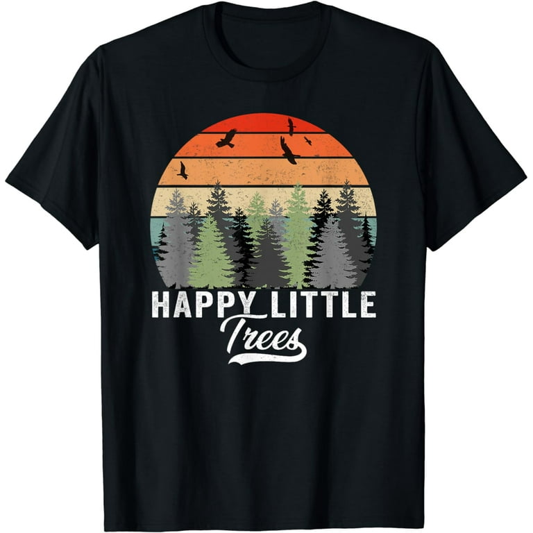 Happy Little Trees T-Shirts Bob Style Gift Happy Little Trees T-Shirts Bob Style Gift