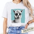 thumbnail image 1 of Happy Llama with Sunglasses T Shirt, Cute Alpaca Shirt, Alpaca and Llama Lover Shirt, Cute and Funny Animals, 1 of 5