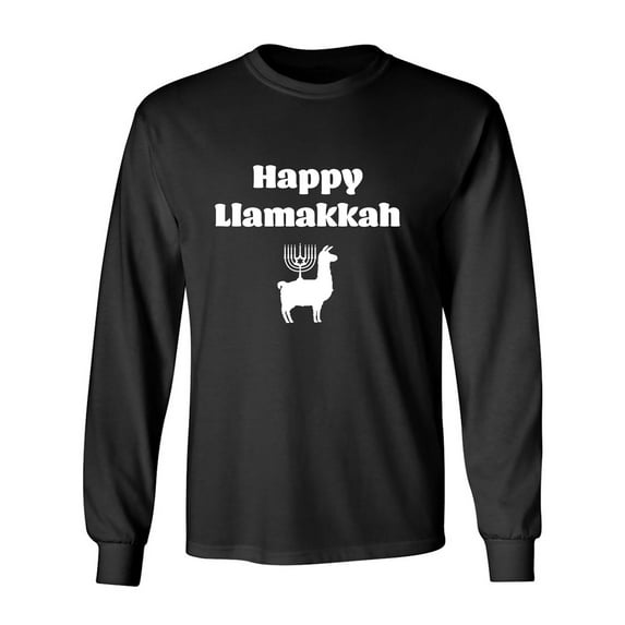 Happy Llamakkah Adult Long Sleeve T-shirt