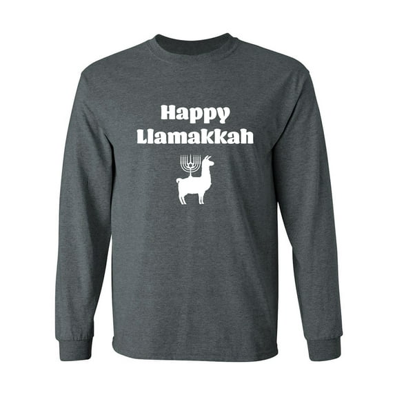 Happy Llamakkah Adult Long Sleeve T-shirt