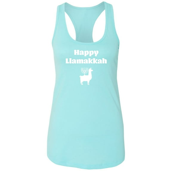 Happy Llamakkah Racerback Tank