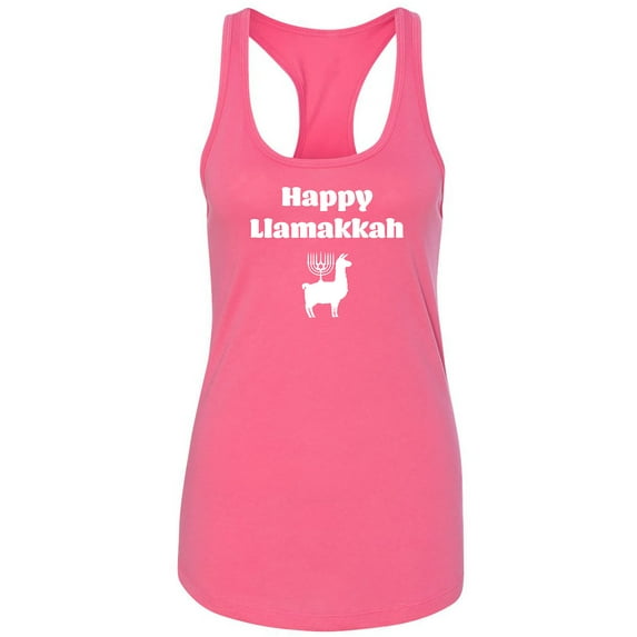 Happy Llamakkah Racerback Tank