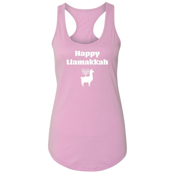 Happy Llamakkah Racerback Tank