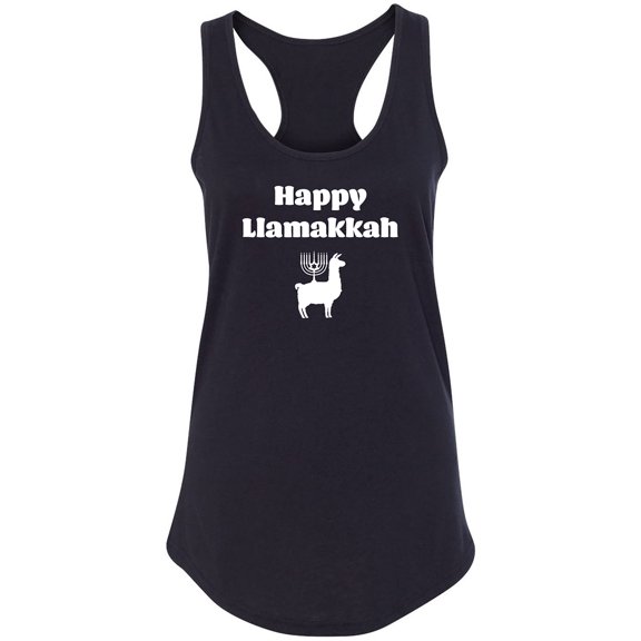 Happy Llamakkah Racerback Tank