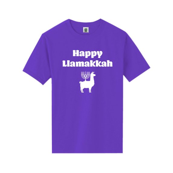 Happy Llamakkah Short Sleeve Neon T-Shirt