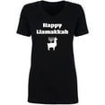 thumbnail image 1 of Happy Llamakkah Womens V-Neck T-Shirt, 1 of 2