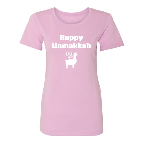 Happy Llamakkah Womens crewneck tee