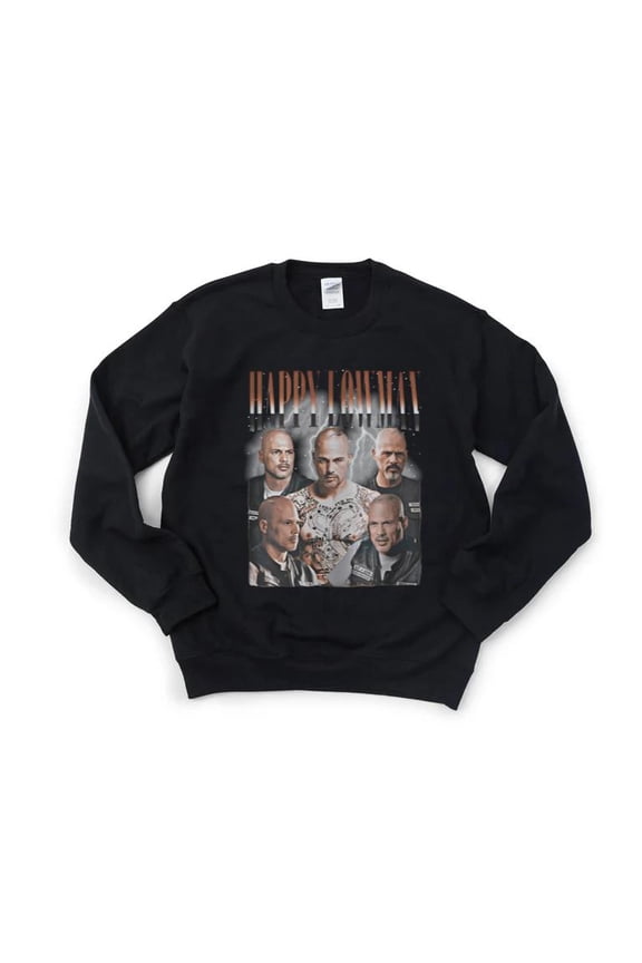 Happy Lowman Sons Of Anarchy Movie TV Show SOA SAMCRO Biker Redwood Sweatshirt, for men & women, up to size 5XL