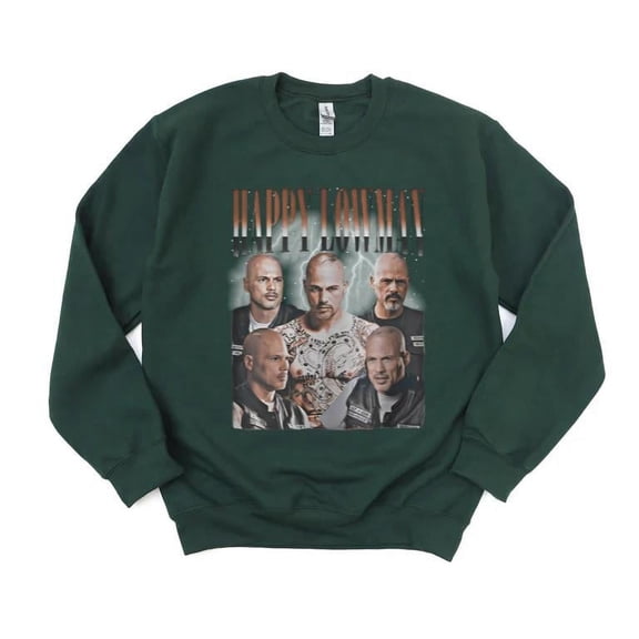 Happy Lowman Sons Of Anarchy Movie TV Show SOA SAMCRO Biker Redwood Sweatshirt, for men & women, up to size 5XL