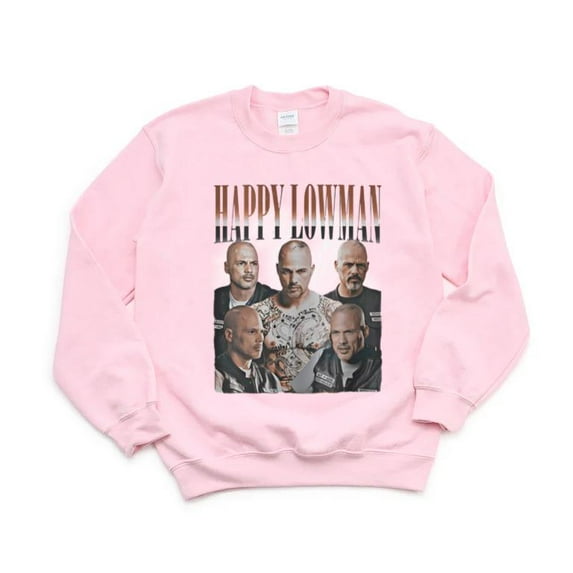 Happy Lowman Sons Of Anarchy Movie TV Show SOA SAMCRO Biker Redwood Sweatshirt, for men & women, up to size 5XL