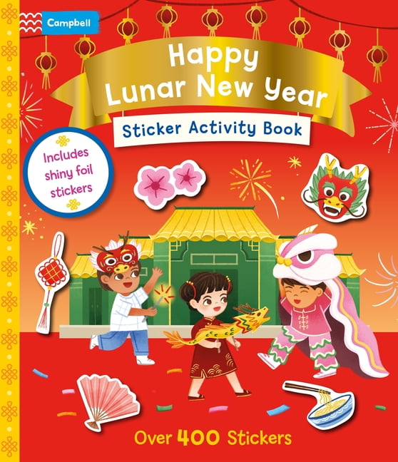Happy Lunar New Year Sticker Activity Book, (Paperback)