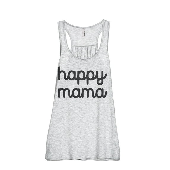 Happy Mama Women's Fashion Sleeveless Flowy Racerback Workout Yoga Tank Top Sport Grey Small