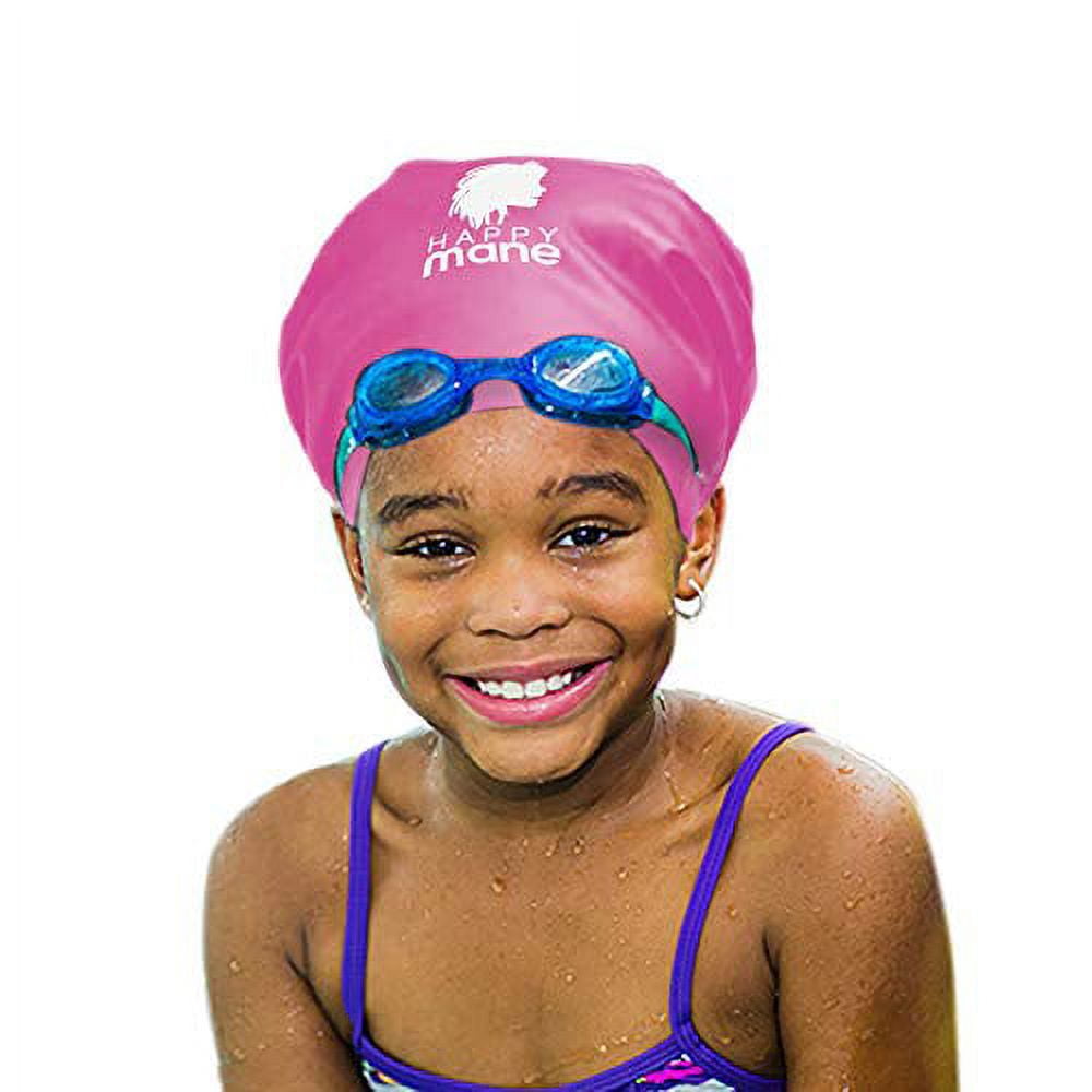 Happyyami Infant Swim Hat 2pcs Long Hair Swimming Cap