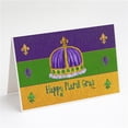 thumbnail image 1 of Happy Mardi Gras Crown Greeting Cards & Envelopes - Pack of 8, 1 of 1