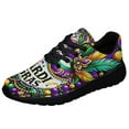 thumbnail image 1 of Happy Mardi Gras Shoes Sneakers Black Size 6, 1 of 7