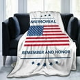 Happy Memorial Day Remember&Honor Throw Blanket Soft Cozy Warm Durable