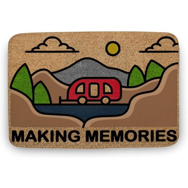 Happy Memories,Camping Mat,Camping Gift,Camping and Trailers