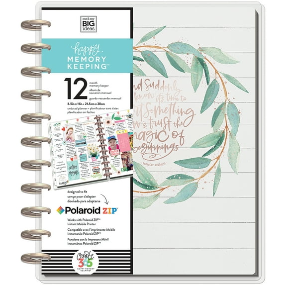 Happy Memory Keeping Undated 12-Month Big Planner -Rustic