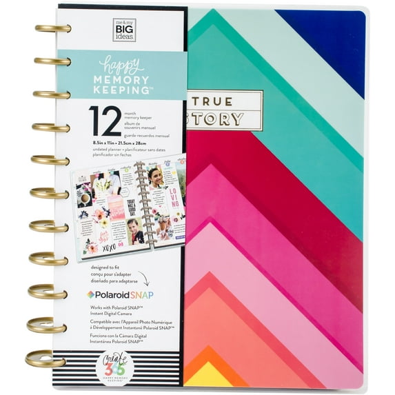 Happy Memory Keeping Undated 12-Month Big Planner -True Story