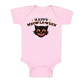 thumbnail image 1 of Happy Meow-Lo-Ween Baby Onesie Infant One Piece Bodysuit 12 Months Light Pink, 1 of 4