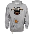 thumbnail image 1 of Happy Meow-lo-ween Beer Holder Tailgate Hoodie Sweatshirt Unisex Large Oxford, 1 of 4
