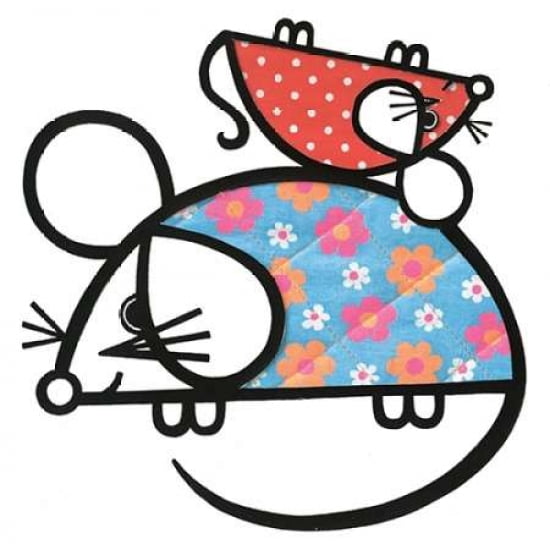 Happy Mice Canvas Art - Jane Foster (24 x 24)