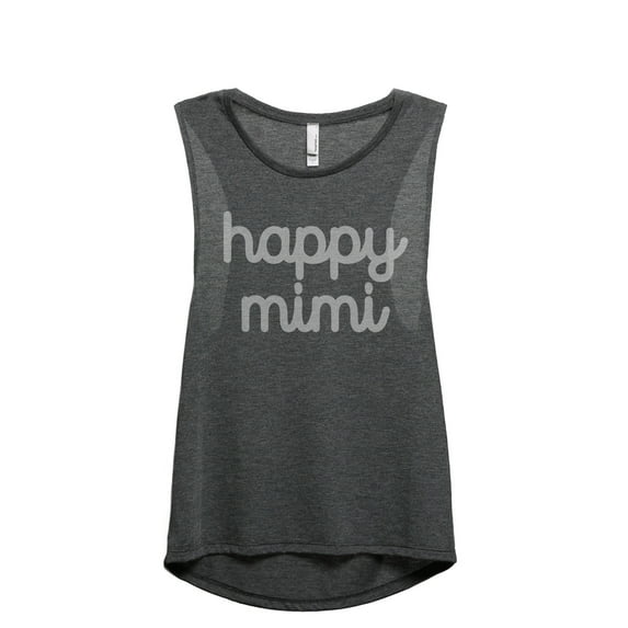 Happy Mimi Women's Fashion Sleeveless Muscle Workout Yoga Tank Top Charcoal Grey X-Large