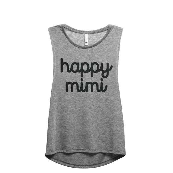 Happy Mimi Women's Fashion Sleeveless Muscle Workout Yoga Tank Top Heather Grey Grey Large