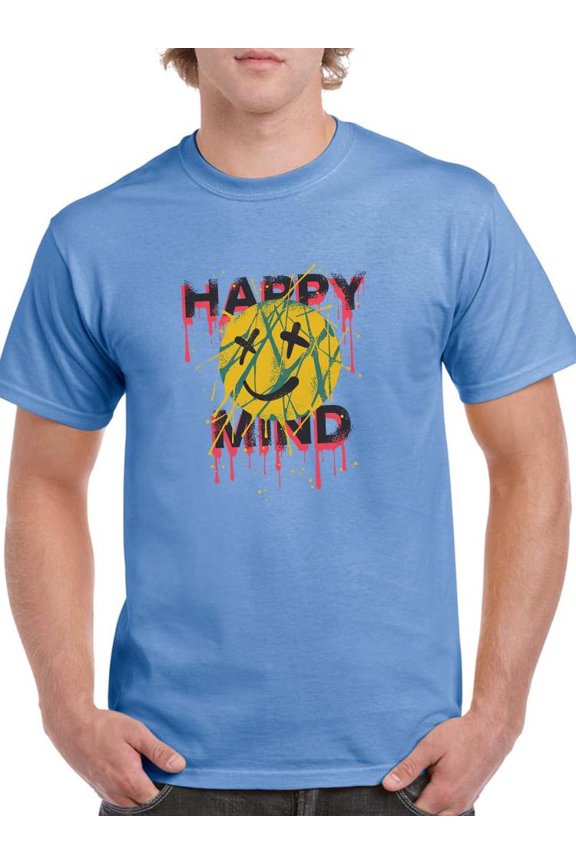 Happy Mind Splashed Ink T-Shirt Men -Image by Shutterstock, Male Small