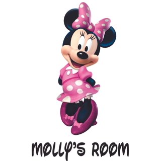 Disney Baby Minnie Mouse Love Wall Decals/Stickers with Hearts/Bows - Lambs & Ivy