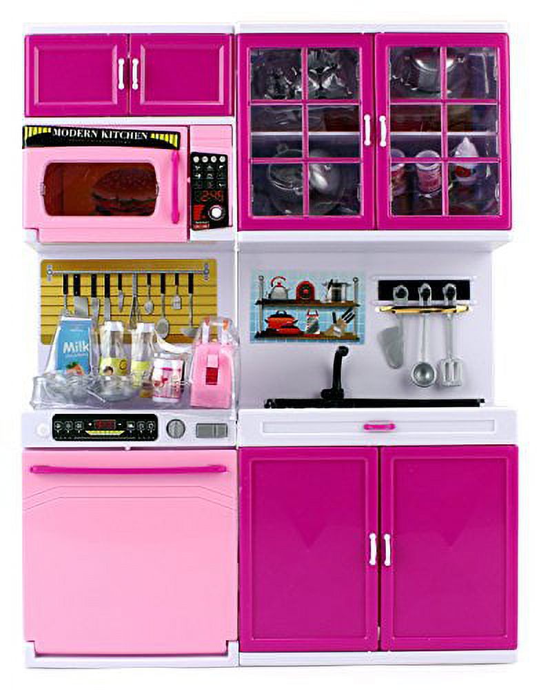 Happy Modern Dishwasher Sink Battery Operated Toy Kitchen Playset