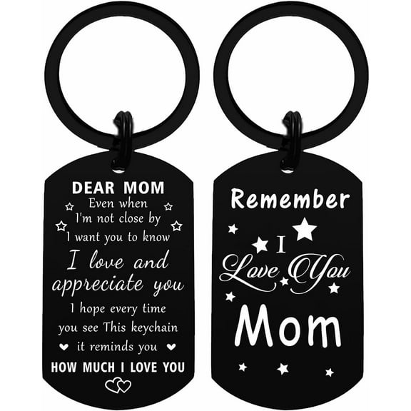Happy Mom Birthday Gifts for Women - Remember I Love You Mom Gifts, Meaningful Mother Keychain Present